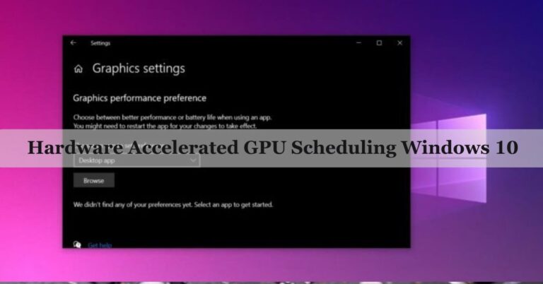 Hardware Accelerated GPU Scheduling Windows 10